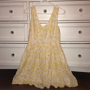 Yellow and white lace sundress!